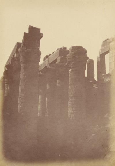 Close View of the Pillars of the Hypostyle Room, Karnak by Théodule Devéria